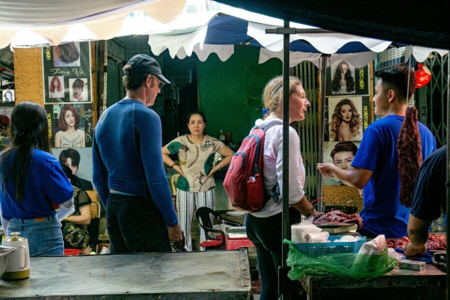cycling tour ho chi minh ban co market
