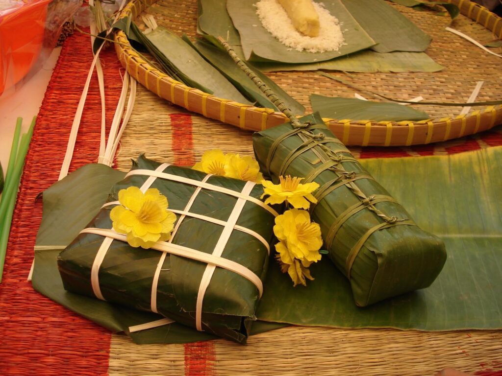 Tet holiday's food traditional cakes