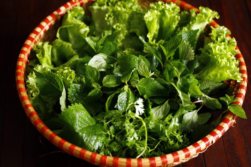 bun cha hanoi vegetables