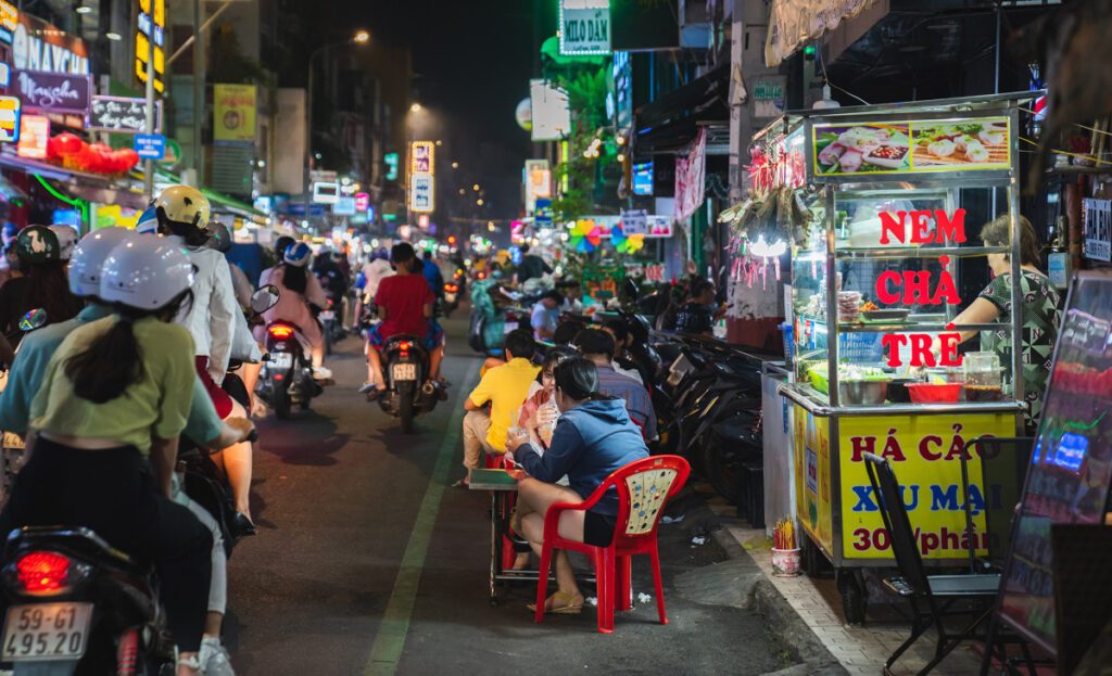 local street food places in Ho Chi Minh city