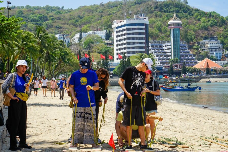 Beach corporate retreat activities in Da Nang for company teams