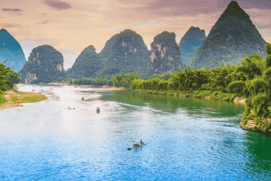 Scenic river views in Ninh Binh.