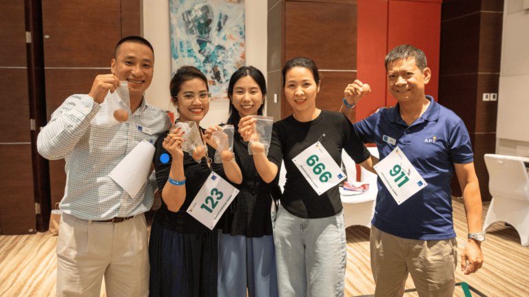 Team building game indoor activity for corporate teams improving collaboration and communication