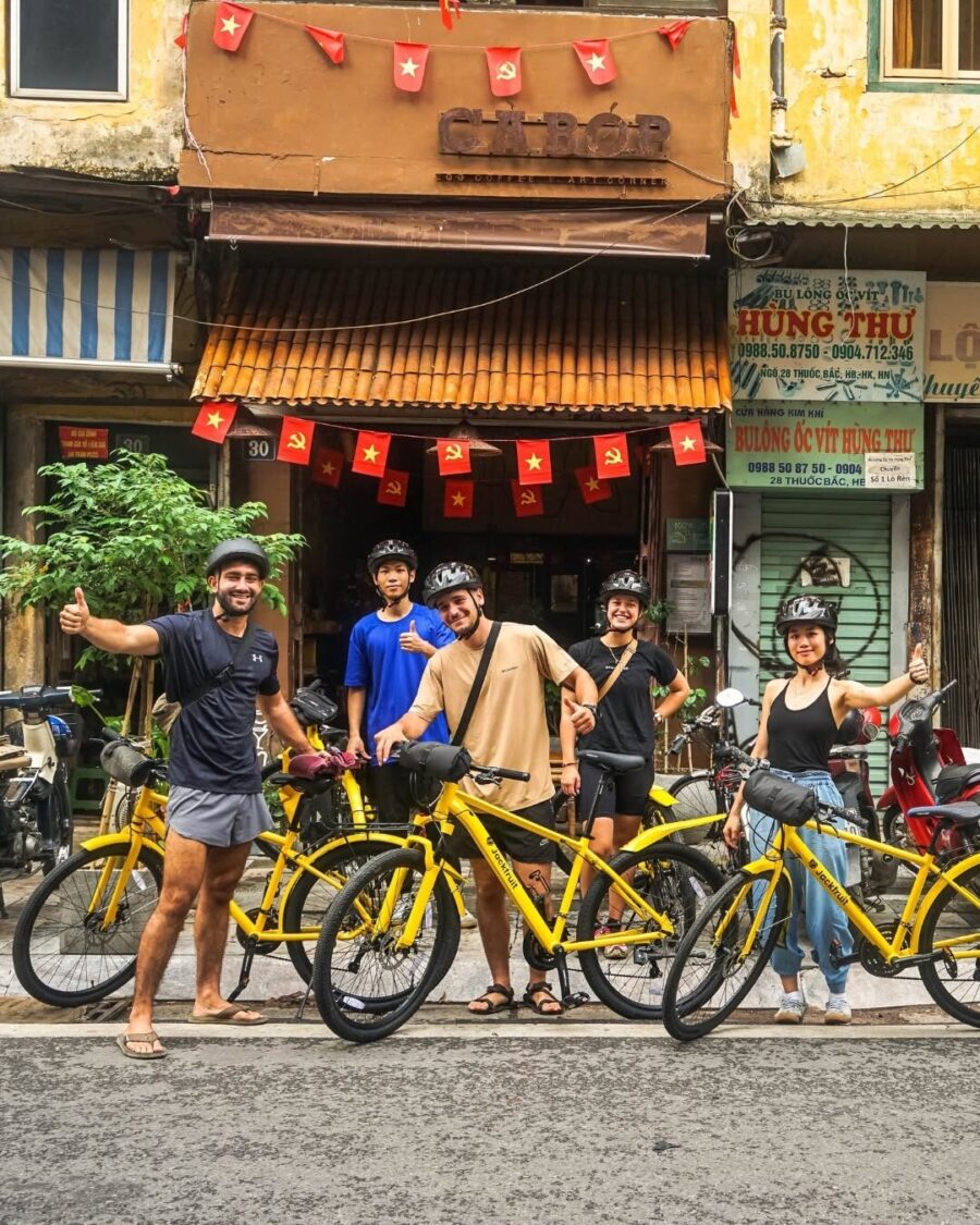 A cycling tour in 2 days in Hanoi with Jackfruit Adventure.