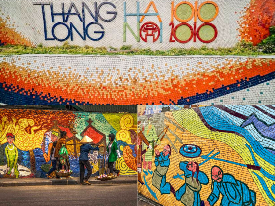 hanoi ceramic mosaic mural