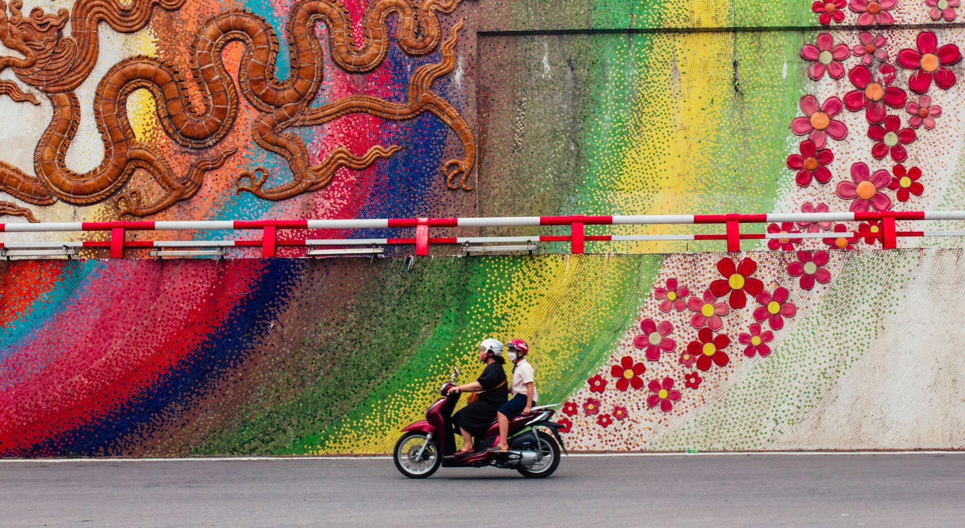 hanoi ceramic mosaic mural