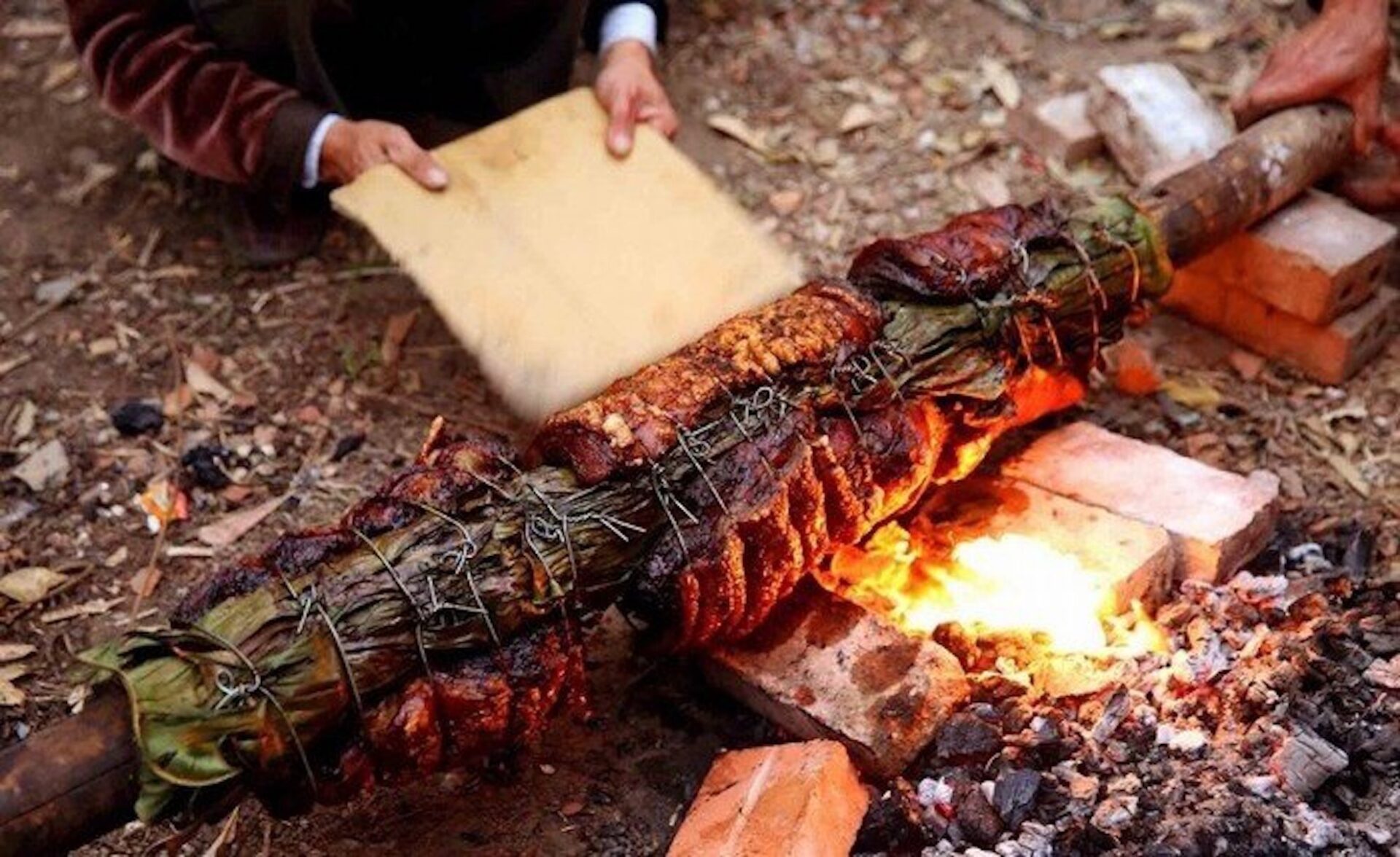 roasted pork - duong lam ancient village - Jackfruit Adventure